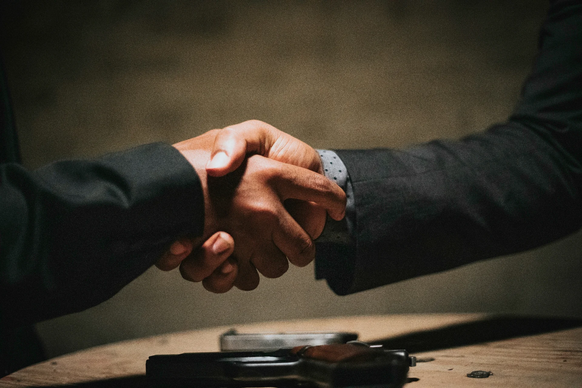 Handshake representing professional partnership